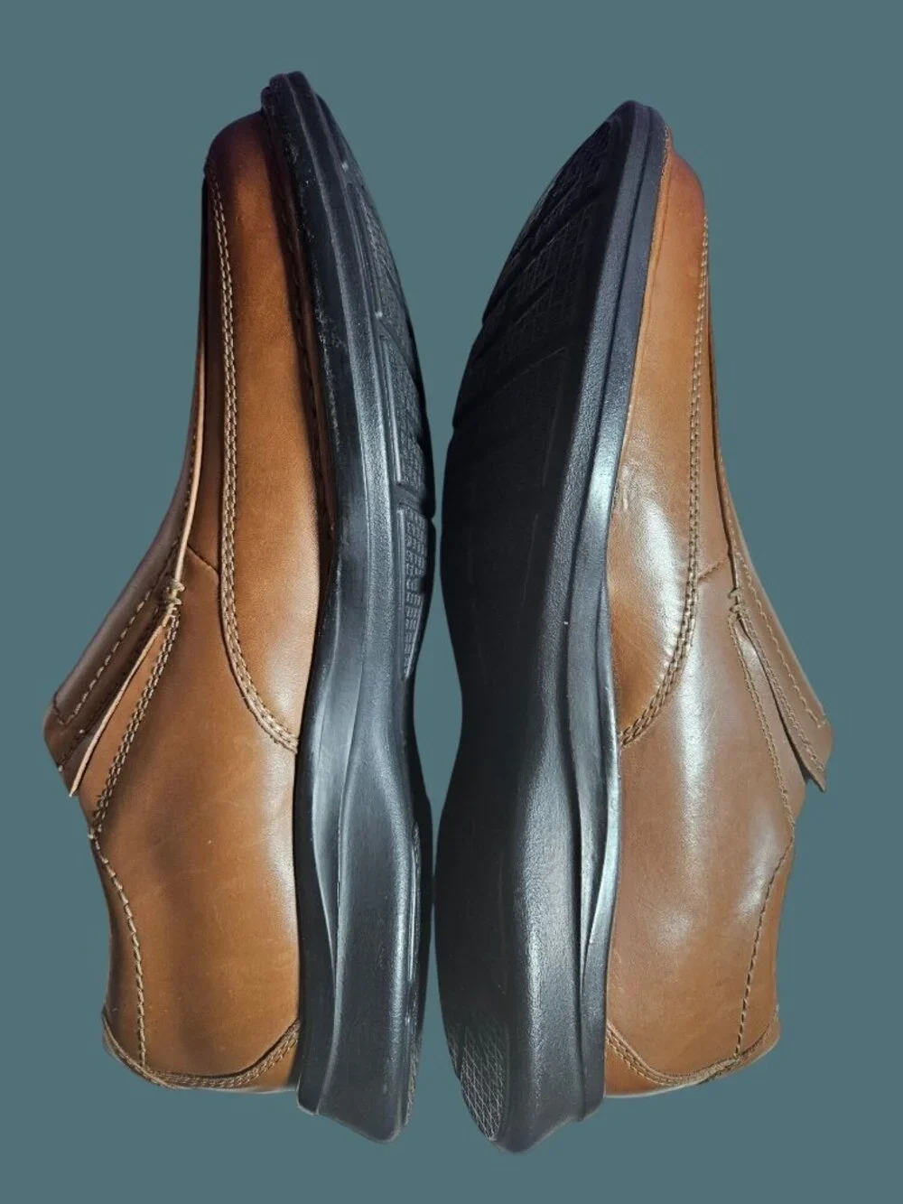 Clarks Collection Leather Kempton Free Slip On Loafers Men Size 11.5 Medium
